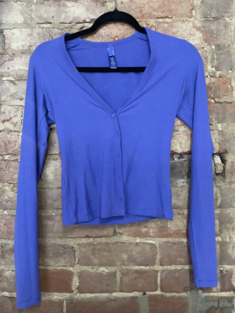 Skims Violet Soft Lounge Ribbed Cardigan S